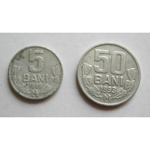 5 і 50 бані = 1993 р. = МОЛДОВА \\