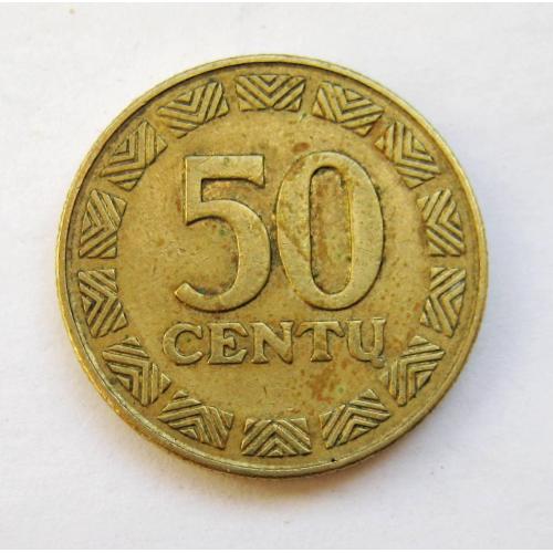 50  центів = 1997 р. = ЛИТВА \\