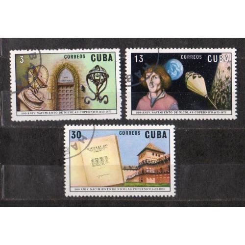 500-річчя від дня народження Миколи Коперника = КУБА = 1973 р. = гаш. \\