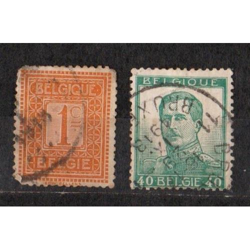 СТАНДАРТ - Король Альберт I = 1912, 1913 р. = БЕЛЬГІЯ = гаш. \\