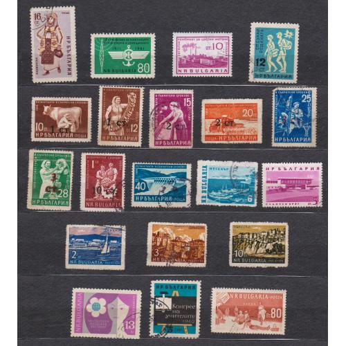 БОЛГАРІЯ = марки 1958,  1959, 1961, 1962, 1963, 1964 р. = гаш.  = 20 шт. \\
