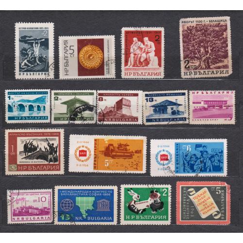 БОЛГАРІЯ = марки 1963, 1964, 1965, 1966 р. = гаш.  = 16 шт. \\