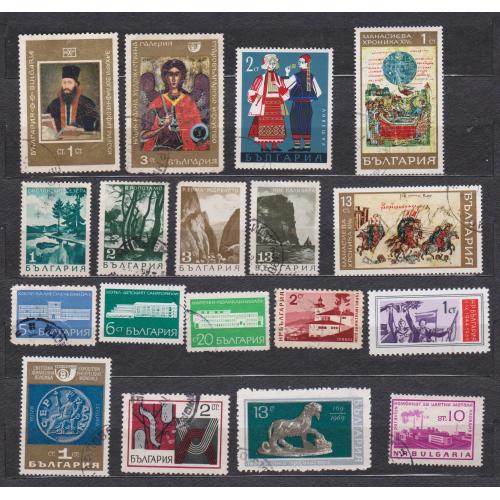 БОЛГАРІЯ = марки 1964, 1966, 1968, 1969 р. = гаш.  = 18 шт. \\