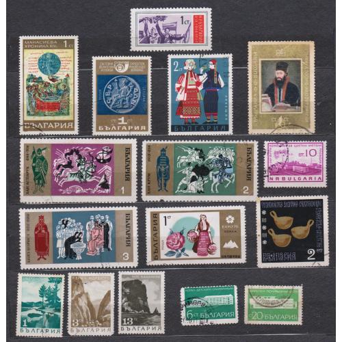 БОЛГАРІЯ = марки 1964, 1968, 1969, 1970 р. = гаш.  = 16 шт. \\