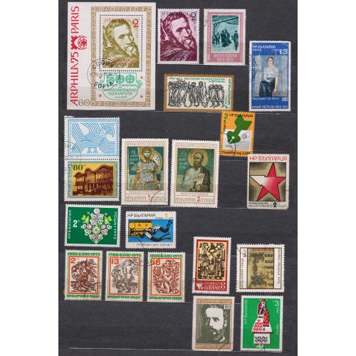 БОЛГАРІЯ = марки 1973, 1974, 1975, 1976 р. = гаш. = 19 шт. \\