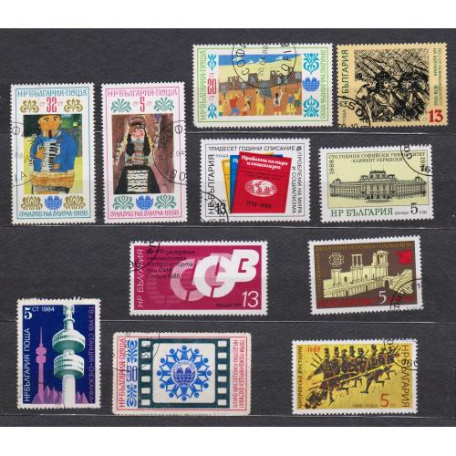 БОЛГАРІЯ = марки 1984, 1988 р. = гаш. = 11 шт. \\