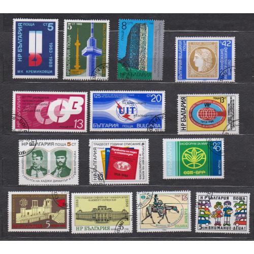 БОЛГАРІЯ = марки 1988, 1989 р. = гаш. = 14 шт. \\