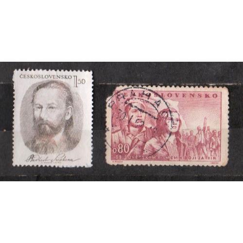 ЧЕХОСЛОВАЧЧИНА =  марки 1951 р. = гаш.  = 2 шт. \\