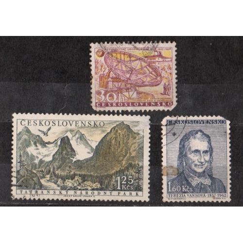 ЧЕХОСЛОВАЧЧИНА =  марки 1957 р. = гаш.  = 3 шт. \\