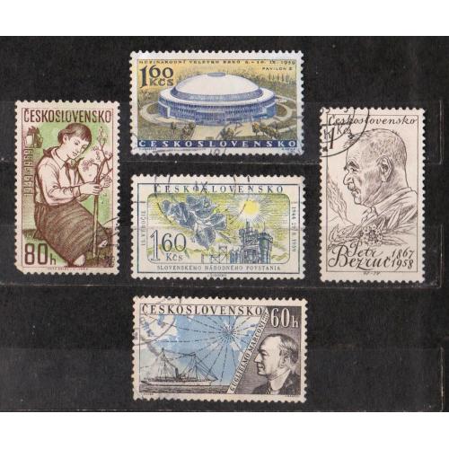 ЧЕХОСЛОВАЧЧИНА =  марки 1959 р. = гаш.  = 5 шт. \\