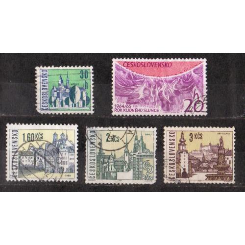 ЧЕХОСЛОВАЧЧИНА =  марки 1965 р. = гаш.  = 5 шт. \\