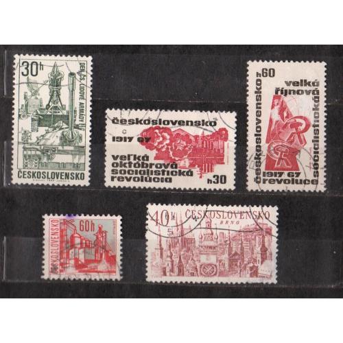ЧЕХОСЛОВАЧЧИНА =  марки 1967 р. = гаш.  = 5 шт. \\