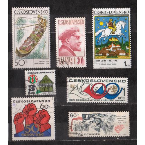 ЧЕХОСЛОВАЧЧИНА =  марки 1970, 1971 р. = гаш.  = 7 шт. \\