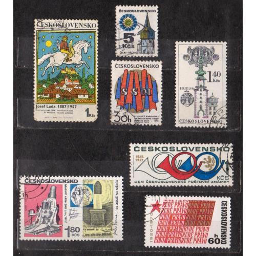 ЧЕХОСЛОВАЧЧИНА =  марки 1970, 1971 р. = гаш.  = 7 шт. \\