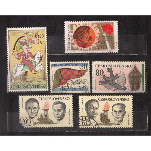 ЧЕХОСЛОВАЧЧИНА =  марки 1972, 1973 р. = гаш.  = 6 шт. \\