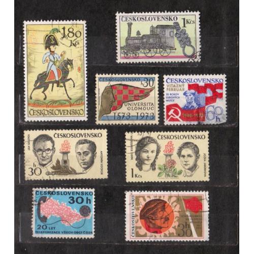 ЧЕХОСЛОВАЧЧИНА =  марки 1972, 1973 р. = гаш.  = 8 шт. 