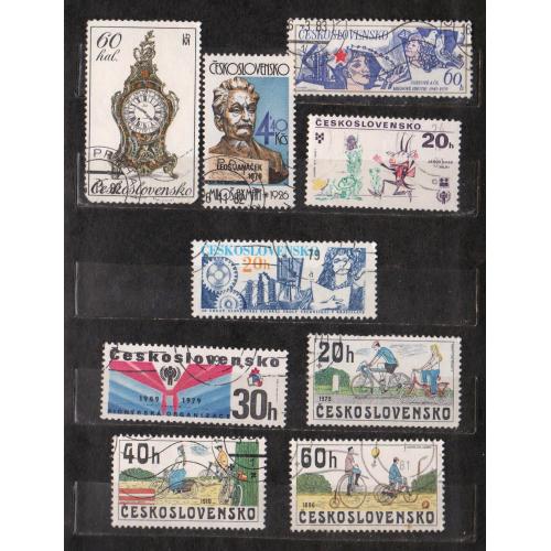 ЧЕХОСЛОВАЧЧИНА =  марки 1979 р. = гаш.  = 9 шт. \\