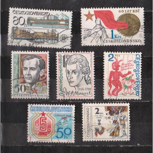 ЧЕХОСЛОВАЧЧИНА =  марки 1981 р. = гаш.  = 7 шт. \\