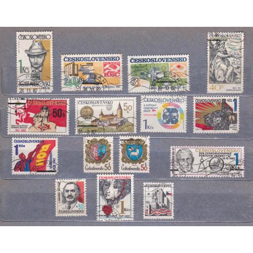 ЧЕХОСЛОВАЧЧИНА =  марки 1982 р. = гаш.  = 15 шт. \\
