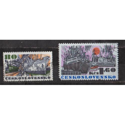 Чехословацькі морські судна - КОРАБЛІ = 1972 р. = ЧЕХОСЛОВАЧЧИНА = гаш. \\