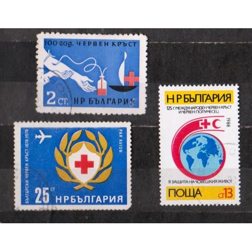 ЧЕРВОНИЙ ХРЕСТ = БОЛГАРІЯ = марки 1978, 1988 р. = гаш. \\