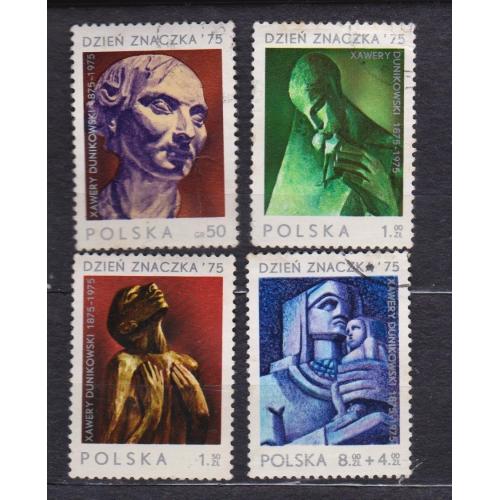 День поштової марки. До 100-річчя від дня народження К. Дуніковського = 1975 р. = ПОЛЬЩА = гаш. \\