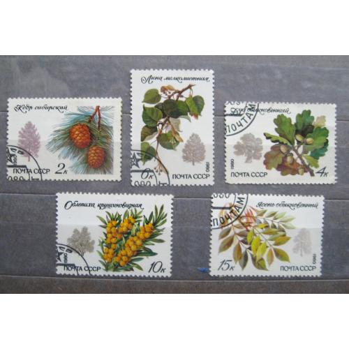 ДЕРЕВЬЯ И КУСТАРНИКИ = СССР - СРСР = 1980 р. = гаш. == купить на ...