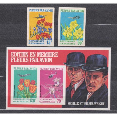 ФЛОРА - КВІТИ - ЛІТАКИ = ГАБОН  = 1971 р. = негаш. \\