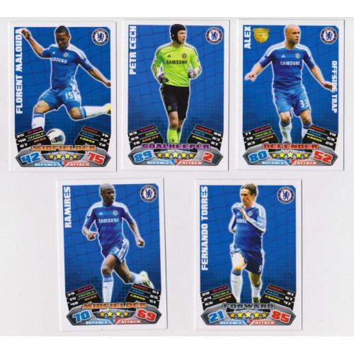 Футбольные карточки MATCH ATTAX 2011-2012 Premier League = Футбольный клуб CHELSEA = 5 шт.