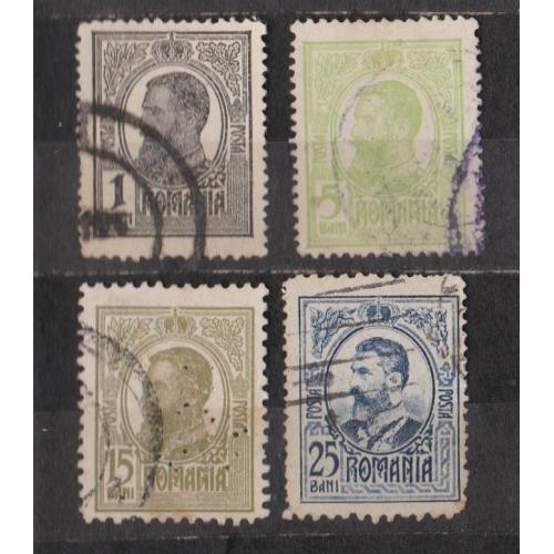 Король Кароль I  = 1908 р. = РУМУНІЯ = гаш. \\