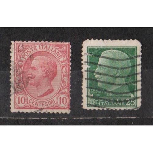 Король Віктор Емануїл III = марки 1906, 1929 р. = ІТАЛІЯ = гаш. \\