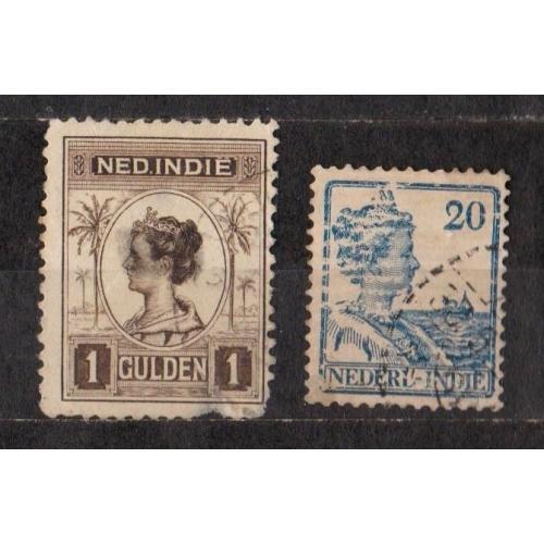 Королева Вільгельміна = марки 1913, 1922 р. = Голландська ІНДІЯ = гаш. \\