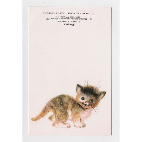КОТЕНОК =  листівка 1989 р. = МАНИЛОВА =  МІНІ - чиста  \\