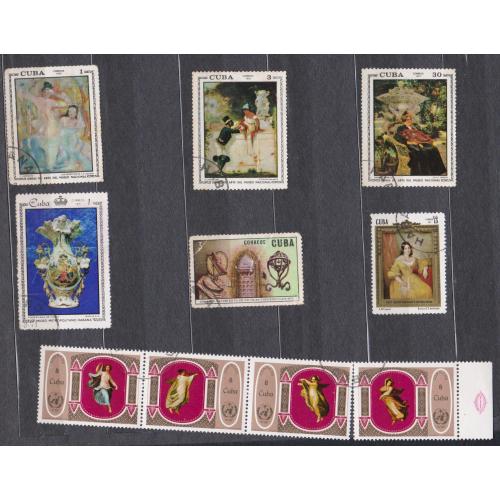 КУБА = марки 1971, 1973 р. = гаш. = 10 шт. \\