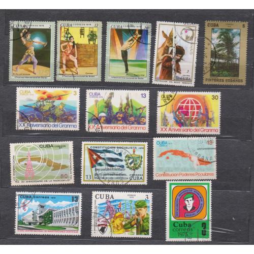 КУБА = марки 1975, 1976 р. = гаш. = 14 шт. \\