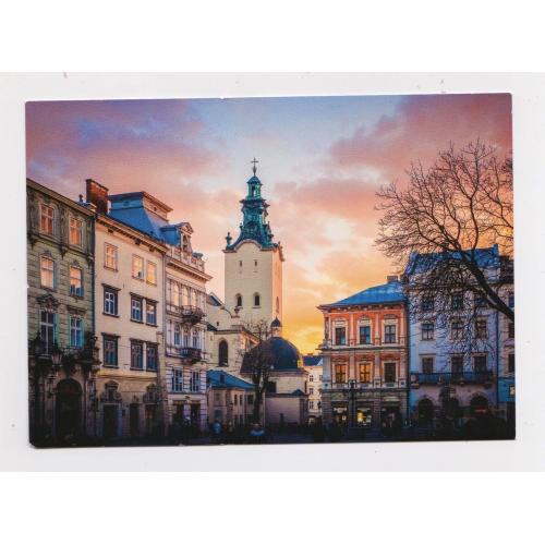 ЛЬВІВ - ВЕЧОРІЄ = листівка = фото ЛИТВИН = чиста \\