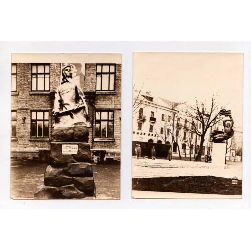 м.ХМЕЛЬНИЦЬКИЙ - ХМЕЛЬНИЦКИЙ = пам'ятники ВІЧНИЙ ВОГОНЬ і Микола ОСТРОВСЬКИЙ = фото поч. 1970-х р.