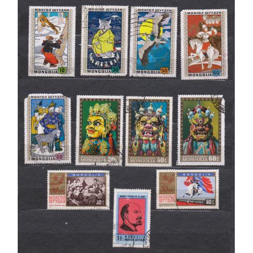 МОНГОЛІЯ = марки 1970, 1971 р. = гаш. = 11 шт. \\