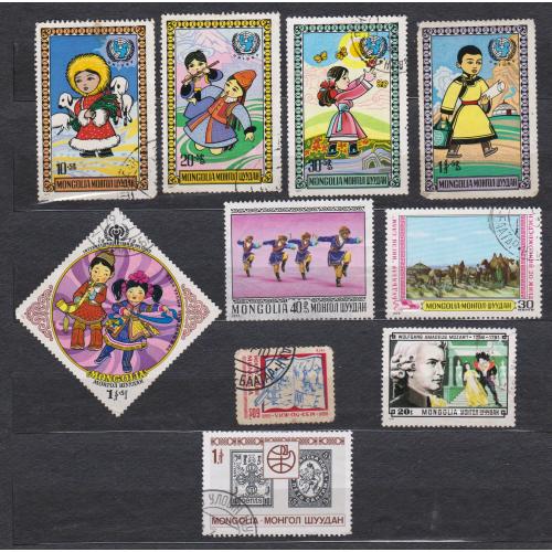 МОНГОЛІЯ = марки  1977, 1978, 1979, 1981 р. = гаш. = 10 шт. \\