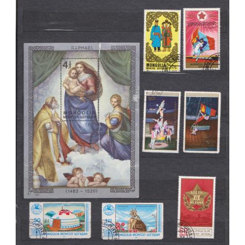 МОНГОЛІЯ = марки  1983, 1984, 1986, 1987 р. = гаш. = 8 шт. \\
