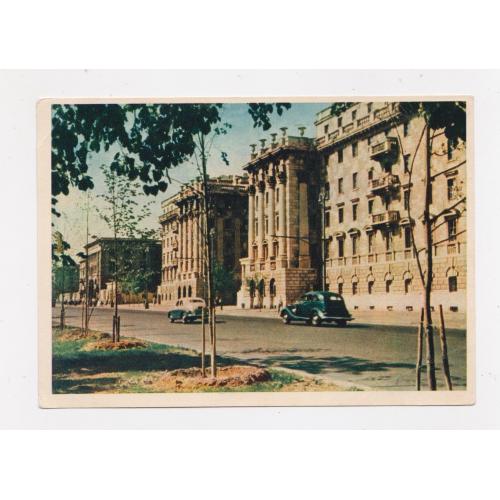 МОСКВА - НОВЫЕ ДОМА НА ЛЕНИНГРАДСКОМ ШОССЕ = листівка 1957 р. = ГОСТЕВ = чиста = тираж 350 тис. \\