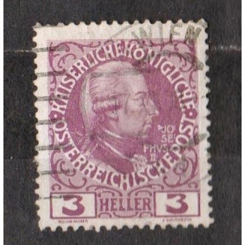 Імператор Йосиф II =  марка 1908 р.  = АВСТРІЯ = гаш. \\