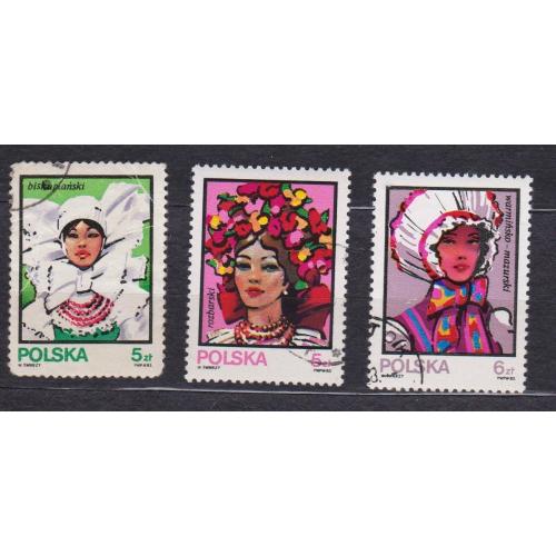 Народні жіночі головні убори та костюми = 1983 р. = ПОЛЬЩА = гаш. \\