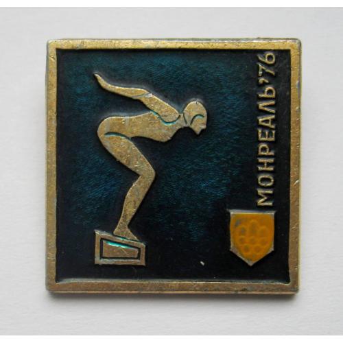 ПЛАВАННЯ - СПОРТ = ОЛІМПІАДА - МОНРЕАЛЬ - 1976 = значок СРСР \\
