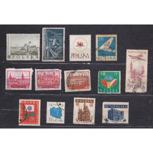 ПОЛЬЩА = марки 1958, 1959, 1960 р. = гаш. = 13 шт. \\