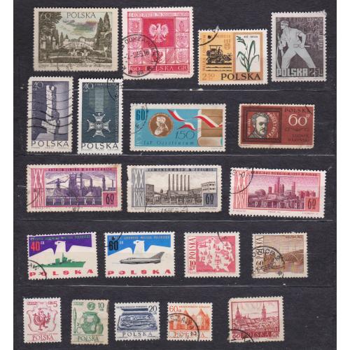 ПОЛЬЩА = марки 1960, 1963, 1964, 1965, 1966, 1967 р. = гаш. = 20 шт. \\