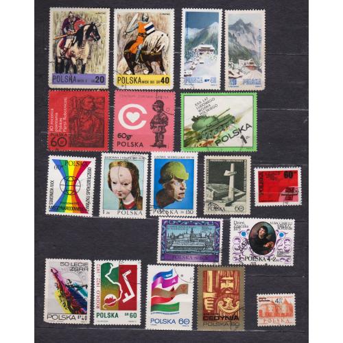 ПОЛЬЩА = марки 1972, 1973 р. = гаш. = 19 шт. \\