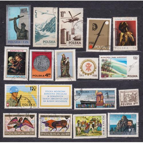 ПОЛЬЩА = марки 1975, 1976, 1977 р. = гаш. = 17 шт. \\