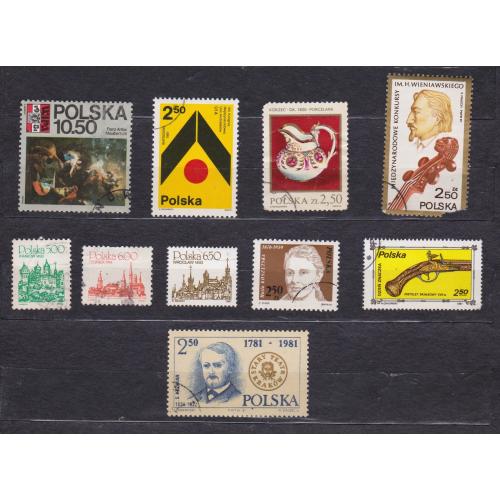 ПОЛЬЩА = марки 1981 р. = гаш. = 10 шт. \\