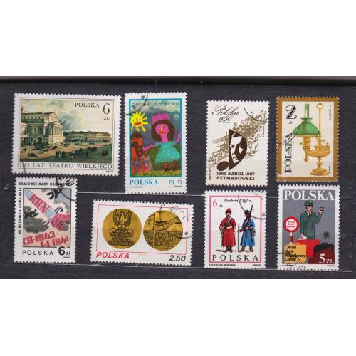 ПОЛЬЩА = марки 1982, 1983 р. = гаш. = 8 шт. \\